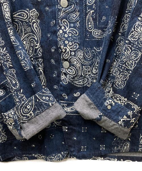 JOHNBULL（ジョンブル）JOHNBULL (ジョンブル) 24AW THE KYOTO BASSEN ペイズリー柄  デニム ジャケット インディゴ サイズ:Mの古着・服飾アイテム