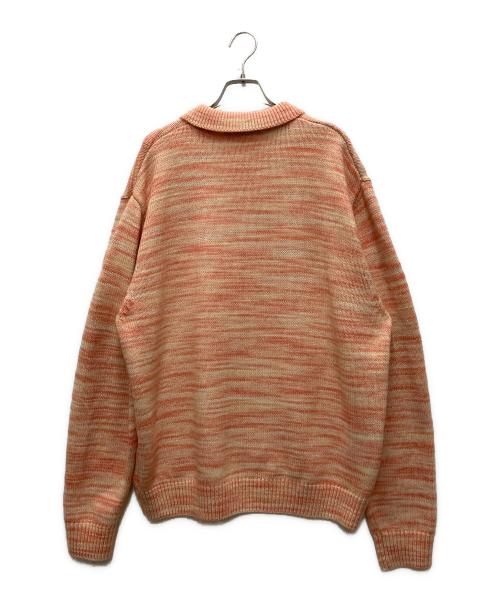 KITH（キス）KITH (キス) Space Dye Harmon Rugby Pullover ピンク サイズ:XLの古着・服飾アイテム