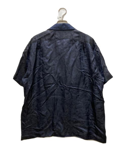 TOGA VIRILIS（トーガ ビリリース）TOGA VIRILIS (トーガ ビリリース) CUPRA JACQUARD FLOWER SHIRT ネイビー サイズ:48の古着・服飾アイテム