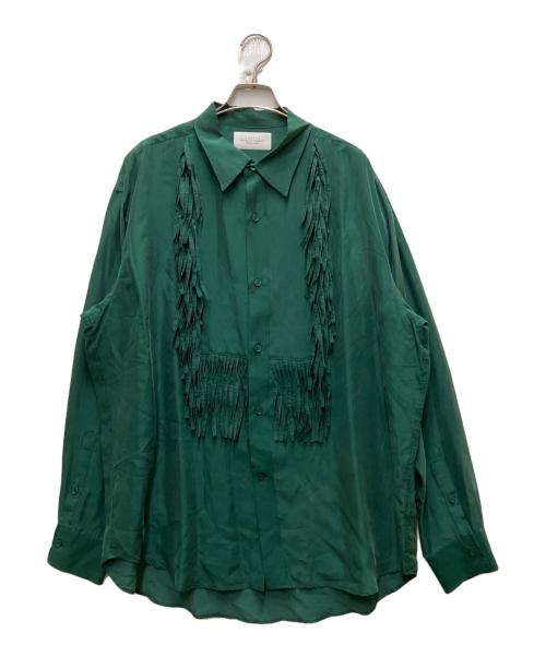 UNUSED（アンユーズド）UNUSED (アンユーズド) シルクフリンジシャツ グリーン サイズ:3の古着・服飾アイテム
