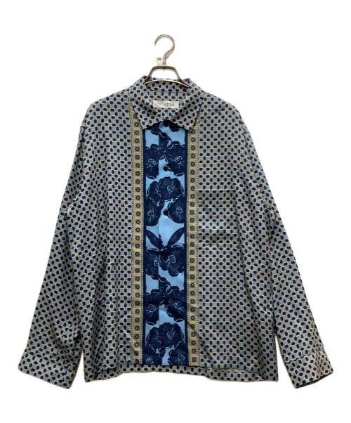 TOGA TOO（トーガ・トゥ）TOGA TOO (トーガ・トゥ) Inner print shirt ブルー サイズ:Lの古着・服飾アイテム