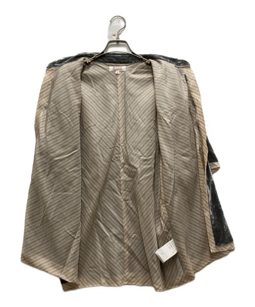 masu（エムエーエスユー）MASU (エムエーエスユー) UNEVEN VELVET HALF SLEEVE SHIRT グレー サイズ:48の古着・服飾アイテム