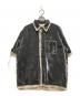 MASU（エムエーエスユー）の古着「UNEVEN VELVET HALF SLEEVE SHIRT」｜グレー