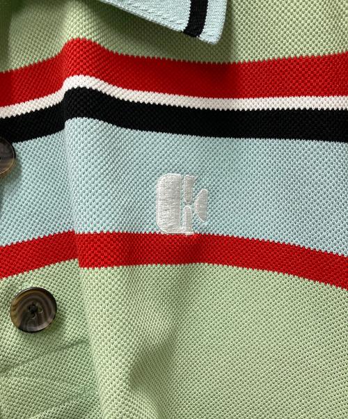 KOLOR（カラー）KOLOR (カラー) 26SS ストライプポロシャツ グリーン サイズ:2の古着・服飾アイテム