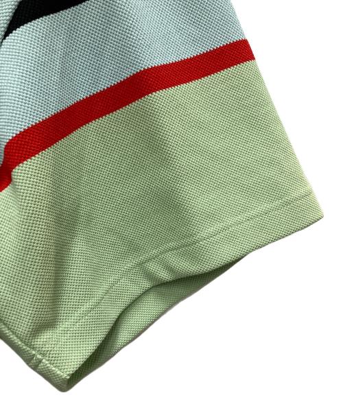 KOLOR（カラー）KOLOR (カラー) 26SS ストライプポロシャツ グリーン サイズ:2の古着・服飾アイテム