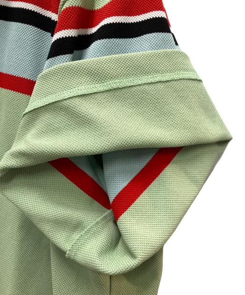 KOLOR（カラー）KOLOR (カラー) 26SS ストライプポロシャツ グリーン サイズ:2の古着・服飾アイテム