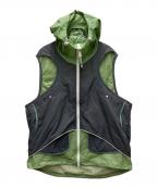 F/CE.エフシーイー）の古着「LAYERING UTOPIA VEST」｜グリーン×グレー