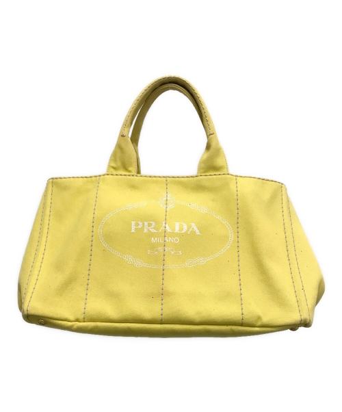PRADA（プラダ）PRADA (プラダ) CANAPA L トートバッグ イエローの古着・服飾アイテム