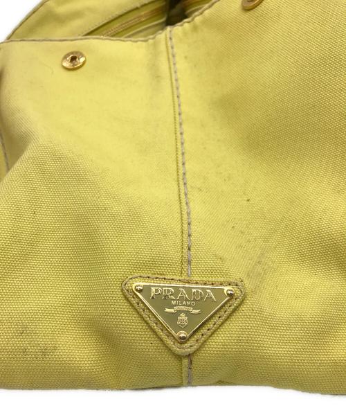 PRADA（プラダ）PRADA (プラダ) CANAPA L トートバッグ イエローの古着・服飾アイテム