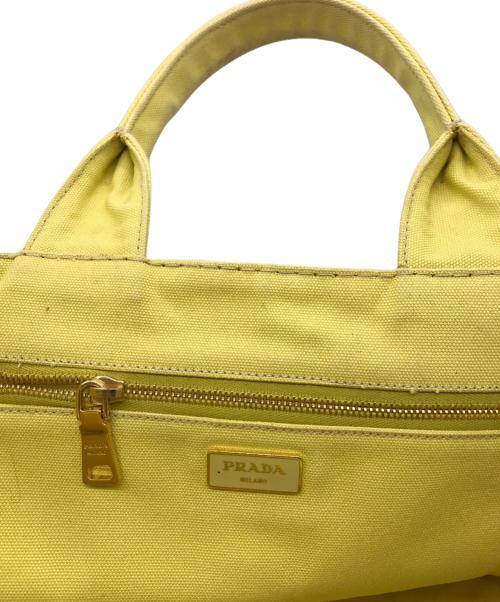 PRADA（プラダ）PRADA (プラダ) CANAPA L トートバッグ イエローの古着・服飾アイテム