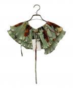 Julia Heuerユリア ホイヤー）の古着「WINNE PLEATED COLLAR IN EDWARDプリーツカラー」｜グリーン