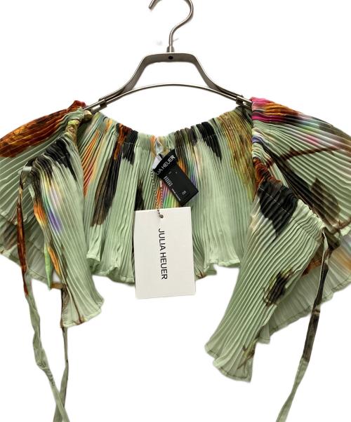 Julia Heuer（ユリア ホイヤー）JULIA HEUER (ユリア ホイヤー) WINNE PLEATED COLLAR IN EDWARDプリーツカラー グリーン サイズ:ONE SIZEの古着・服飾アイテム