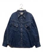 SAINT MICHAELセントマイケル）の古着「BBJ DENIM SHIRT/ REGID / BLUE」｜インディゴ