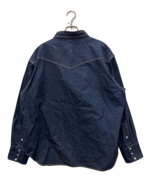 SAINT MICHAEL（セントマイケル）SAINT MICHAEL (セントマイケル) BBJ DENIM SHIRT/ REGID / BLUE インディゴ サイズ:Lの古着・服飾アイテム