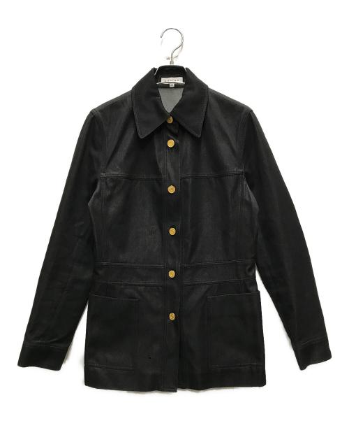 CELINE（セリーヌ）CELINE (セリーヌ) 金釦シルク混カバーオール ブラック サイズ:38の古着・服飾アイテム