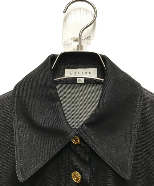 CELINE（セリーヌ）CELINE (セリーヌ) 金釦シルク混カバーオール ブラック サイズ:38の古着・服飾アイテム