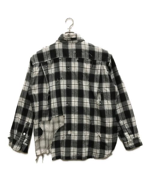 Maison MIHARA YASUHIRO（メゾン ミハラ ヤスヒロ）Maison MIHARA YASUHIRO (メゾン ミハラ ヤスヒロ) BROKEN LAYER SHIRT ホワイト サイズ:44の古着・服飾アイテム