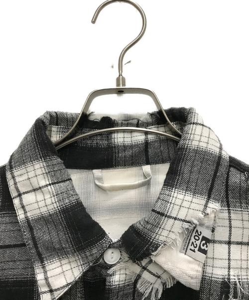 Maison MIHARA YASUHIRO（メゾン ミハラ ヤスヒロ）Maison MIHARA YASUHIRO (メゾン ミハラ ヤスヒロ) BROKEN LAYER SHIRT ホワイト サイズ:44の古着・服飾アイテム