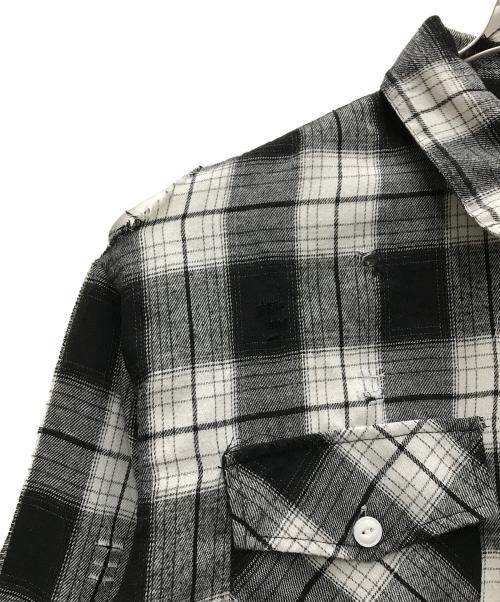 Maison MIHARA YASUHIRO（メゾン ミハラ ヤスヒロ）Maison MIHARA YASUHIRO (メゾン ミハラ ヤスヒロ) BROKEN LAYER SHIRT ホワイト サイズ:44の古着・服飾アイテム