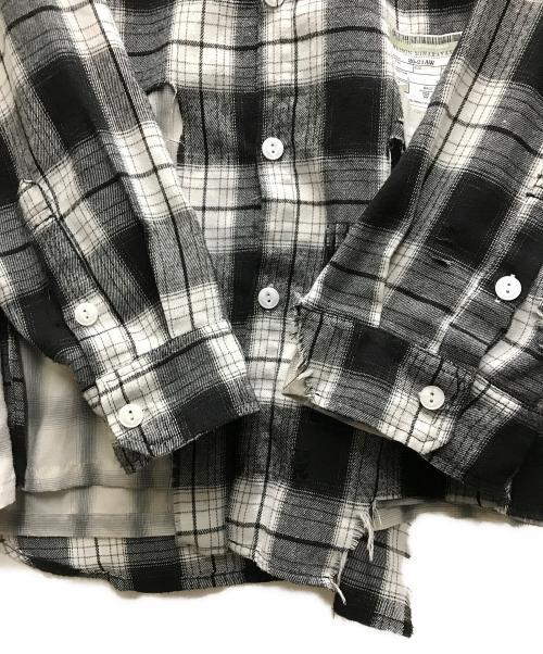 Maison MIHARA YASUHIRO（メゾン ミハラ ヤスヒロ）Maison MIHARA YASUHIRO (メゾン ミハラ ヤスヒロ) BROKEN LAYER SHIRT ホワイト サイズ:44の古着・服飾アイテム