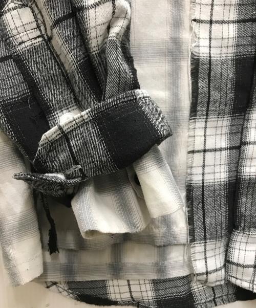Maison MIHARA YASUHIRO（メゾン ミハラ ヤスヒロ）Maison MIHARA YASUHIRO (メゾン ミハラ ヤスヒロ) BROKEN LAYER SHIRT ホワイト サイズ:44の古着・服飾アイテム