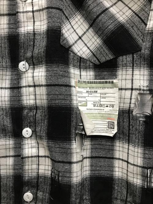 Maison MIHARA YASUHIRO（メゾン ミハラ ヤスヒロ）Maison MIHARA YASUHIRO (メゾン ミハラ ヤスヒロ) BROKEN LAYER SHIRT ホワイト サイズ:44の古着・服飾アイテム