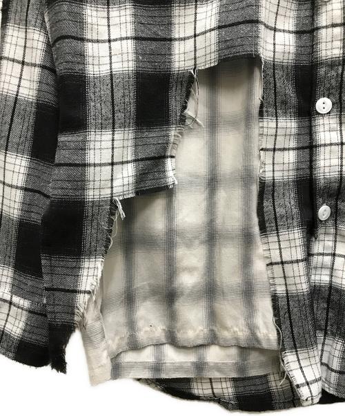 Maison MIHARA YASUHIRO（メゾン ミハラ ヤスヒロ）Maison MIHARA YASUHIRO (メゾン ミハラ ヤスヒロ) BROKEN LAYER SHIRT ホワイト サイズ:44の古着・服飾アイテム