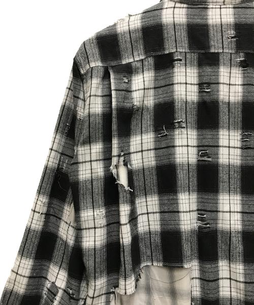 Maison MIHARA YASUHIRO（メゾン ミハラ ヤスヒロ）Maison MIHARA YASUHIRO (メゾン ミハラ ヤスヒロ) BROKEN LAYER SHIRT ホワイト サイズ:44の古着・服飾アイテム
