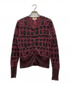 Vivienne Westwood RED LABELヴィヴィアンウエストウッドレッドレーベル）の古着「ニットカーディガン」｜レッド×グレー