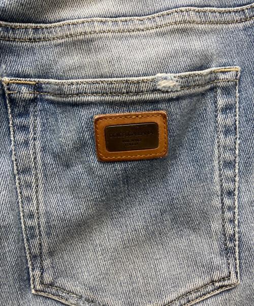 DOLCE & GABBANA（ドルチェ＆ガッバーナ）DOLCE & GABBANA (ドルチェ＆ガッバーナ) ダメージスキニーデニムパンツ インディゴ サイズ:48の古着・服飾アイテム