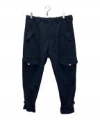s'yteサイト）の古着「WOOL BEAVER HEM BELT MILITARY PANTS」｜ネイビー