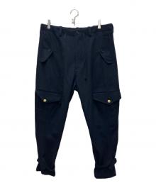 s'yte（サイト）の古着「WOOL BEAVER HEM BELT MILITARY PANTS」｜ネイビー