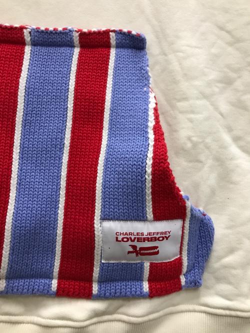 CHARLES JEFFREY LOVERBOY（チャールズ ジェフリー ラバーボーイ）CHARLES JEFFREY LOVERBOY (チャールズ ジェフリー ラバーボーイ) PATCH パーカー ベージュ サイズ:Lの古着・服飾アイテム
