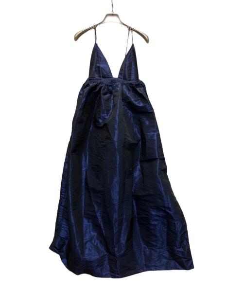 GANNI（ガニー）Ganni (ガニー) Shiny Taffeta Strap Dress ネイビー サイズ:34の古着・服飾アイテム