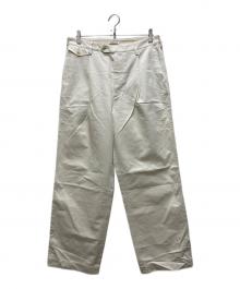 AURALEE（オーラリー）の古着「WASHED FINX CHINO ONEーTUCK PANTS」｜ホワイト