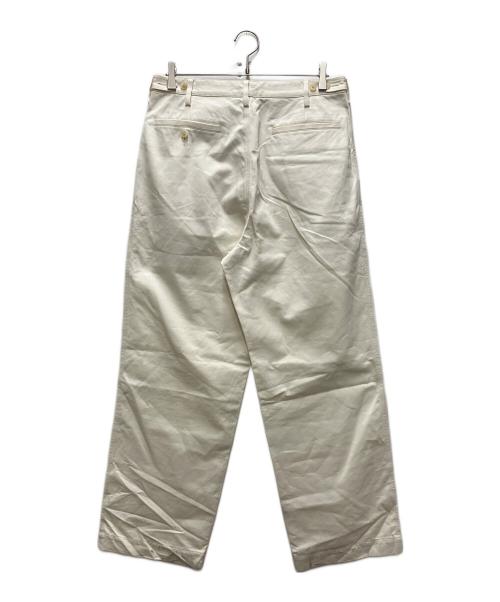 AURALEE（オーラリー）AURALEE (オーラリー) WASHED FINX CHINO ONEーTUCK PANTS ホワイト サイズ:4の古着・服飾アイテム