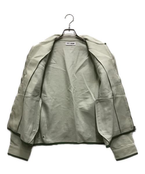 TTT MSW（ティー）TTT MSW (ティー) Wool Leather Piping Jacket グリーン サイズ:Lの古着・服飾アイテム
