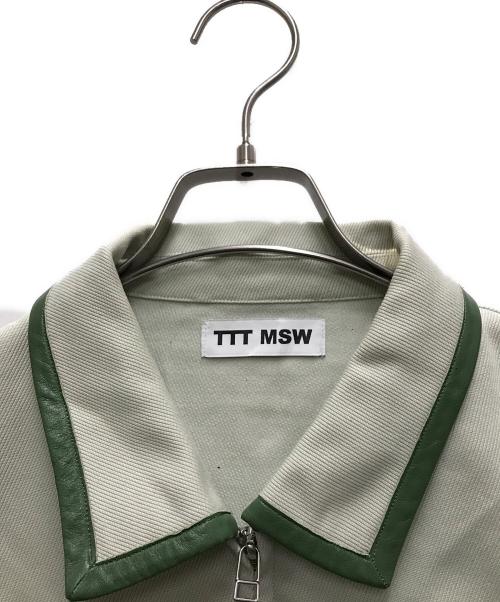 TTT MSW（ティー）TTT MSW (ティー) Wool Leather Piping Jacket グリーン サイズ:Lの古着・服飾アイテム