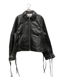 PRANK PROJECT（プランクプロジェクト）の古着「Lace-Up Leather Blouson」｜ブラック
