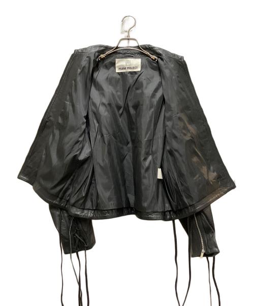 PRANK PROJECT（プランクプロジェクト）PRANK PROJECT (プランクプロジェクト) Lace-Up Leather Blouson ブラック サイズ:FREEの古着・服飾アイテム