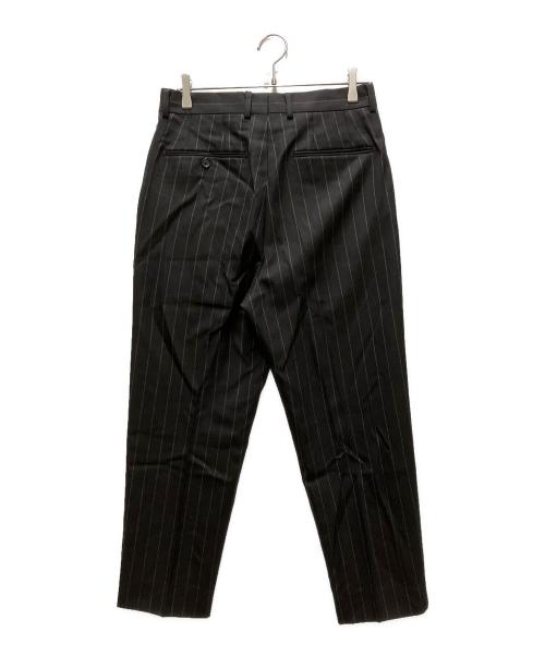 WACKO MARIA（ワコマリア）WACKO MARIA (ワコマリア) DORMEUIL (ドーメル) STRIPED PLEATED TROUSERS ブラック サイズ:Sの古着・服飾アイテム