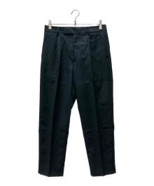 WACKO MARIA×DORMEUIL（ワコマリア×ドーメル）の古着「STRIPED PLEATED TROUSERS」｜ネイビー