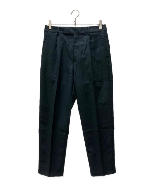 WACKO MARIA（ワコマリア）WACKO MARIA (ワコマリア) DORMEUIL (ドーメル) STRIPED PLEATED TROUSERS ネイビー サイズ:Sの古着・服飾アイテム
