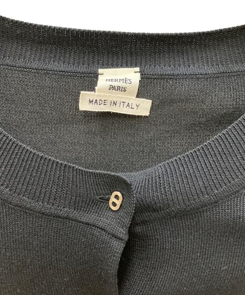 HERMES（エルメス）HERMES (エルメス) シェーヌダンクルカーディガン ブラック サイズ:36の古着・服飾アイテム