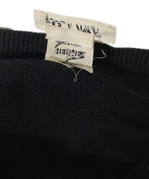 HERMES（エルメス）HERMES (エルメス) シェーヌダンクルカーディガン ブラック サイズ:36の古着・服飾アイテム