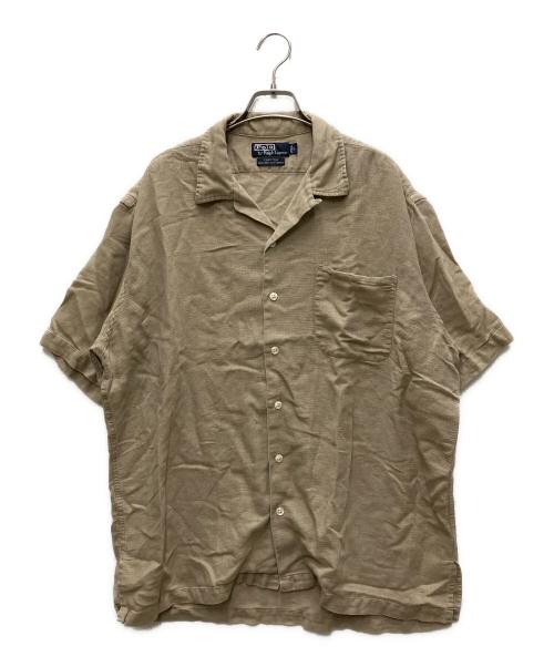POLO RALPH LAUREN（ポロ・ラルフローレン）POLO RALPH LAUREN (ポロ・ラルフローレン) 90's リネン混 S/S オープンカラーシャツ ベージュ サイズ:Lの古着・服飾アイテム
