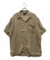 POLO RALPH LAUREN（ポロ・ラルフローレン）の古着「90's リネン混 S/S オープンカラーシャツ」｜ベージュ