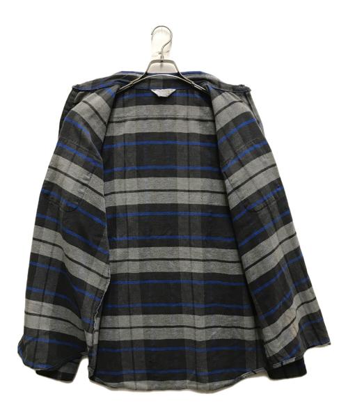 FIVE BROTHER（ファイブブラザー）FIVE BROTHER (ファイブブラザー) 70-80’s チェックネルシャツ グレー×ブルー サイズ:XLの古着・服飾アイテム