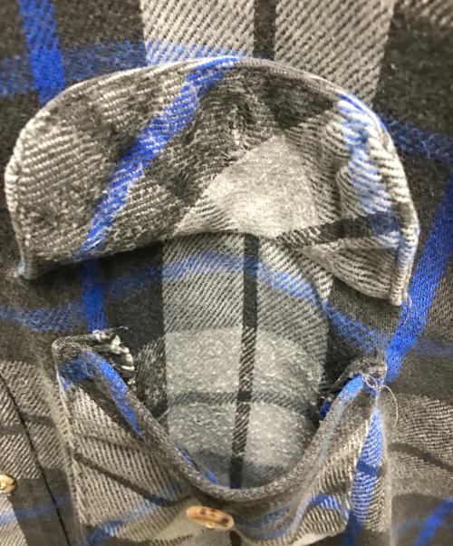 FIVE BROTHER（ファイブブラザー）FIVE BROTHER (ファイブブラザー) 70-80’s チェックネルシャツ グレー×ブルー サイズ:XLの古着・服飾アイテム