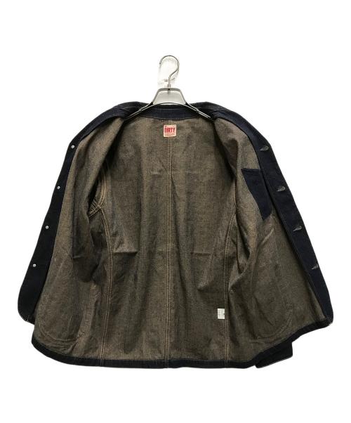 AT-DIRTY（アットダーティ）AT-DIRTY (アットダーティ) カバーオールデニムジャケット インディゴ サイズ:Mの古着・服飾アイテム